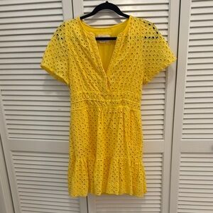 Anthropologie Somerset Yellow Eyelet Dress - Size S